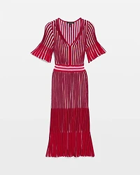 Petite Flutter Sleeve Sweater Dress