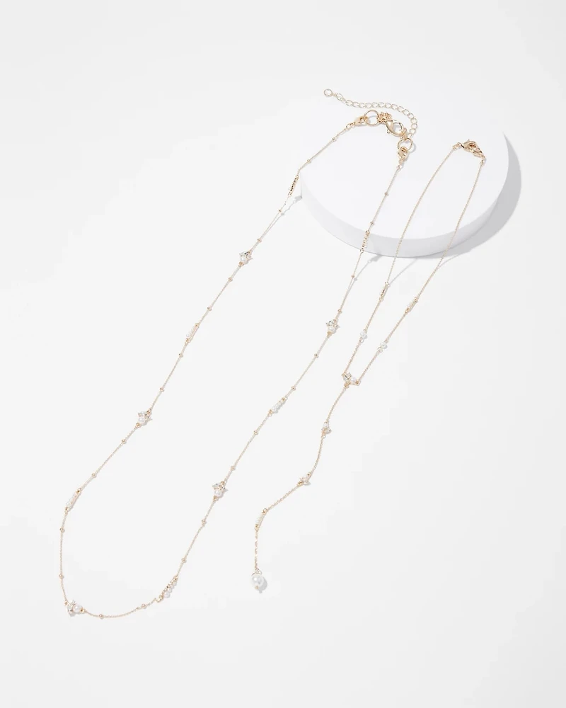 Mixed Media Convertible Y Necklace