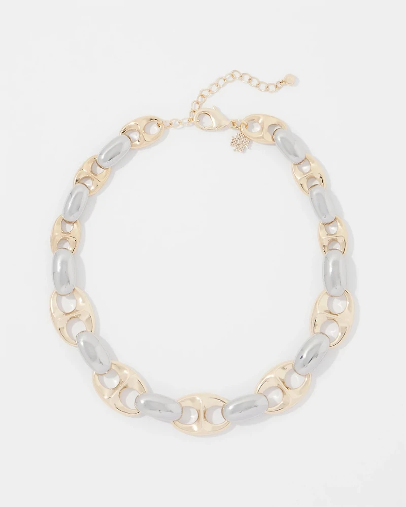 Gold + Silver Mariner Links Necklace