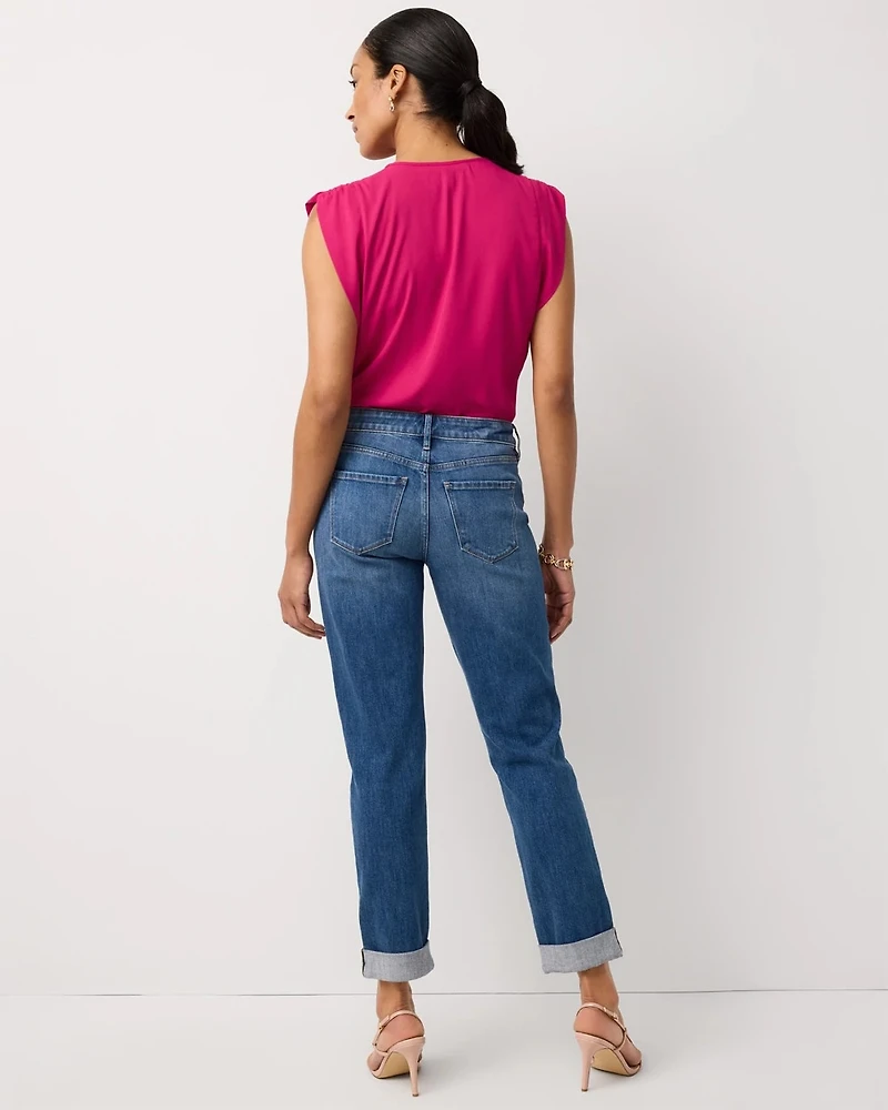 Mid Rise Girlfriend Ankle Jean