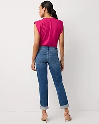 Mid Rise Girlfriend Ankle Jean