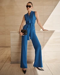 Crepe Sleeveless Jumpsuit