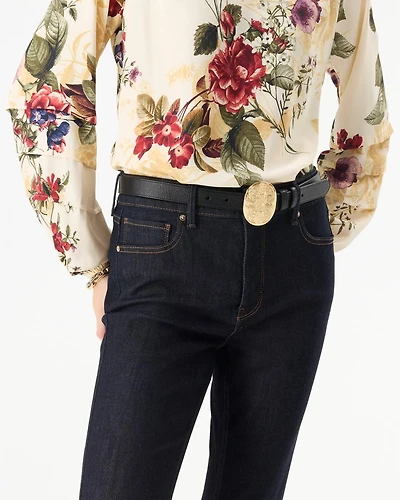 Etched Mixed Metal Pant Belt