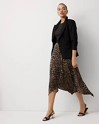 Satin Handkerchief Hem Dress