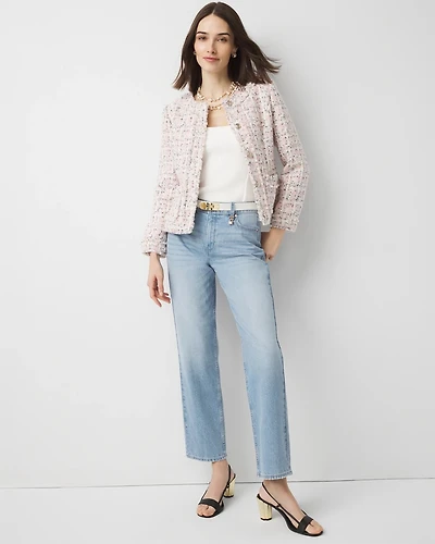 Rigid Stretch High Rise Straight Jean