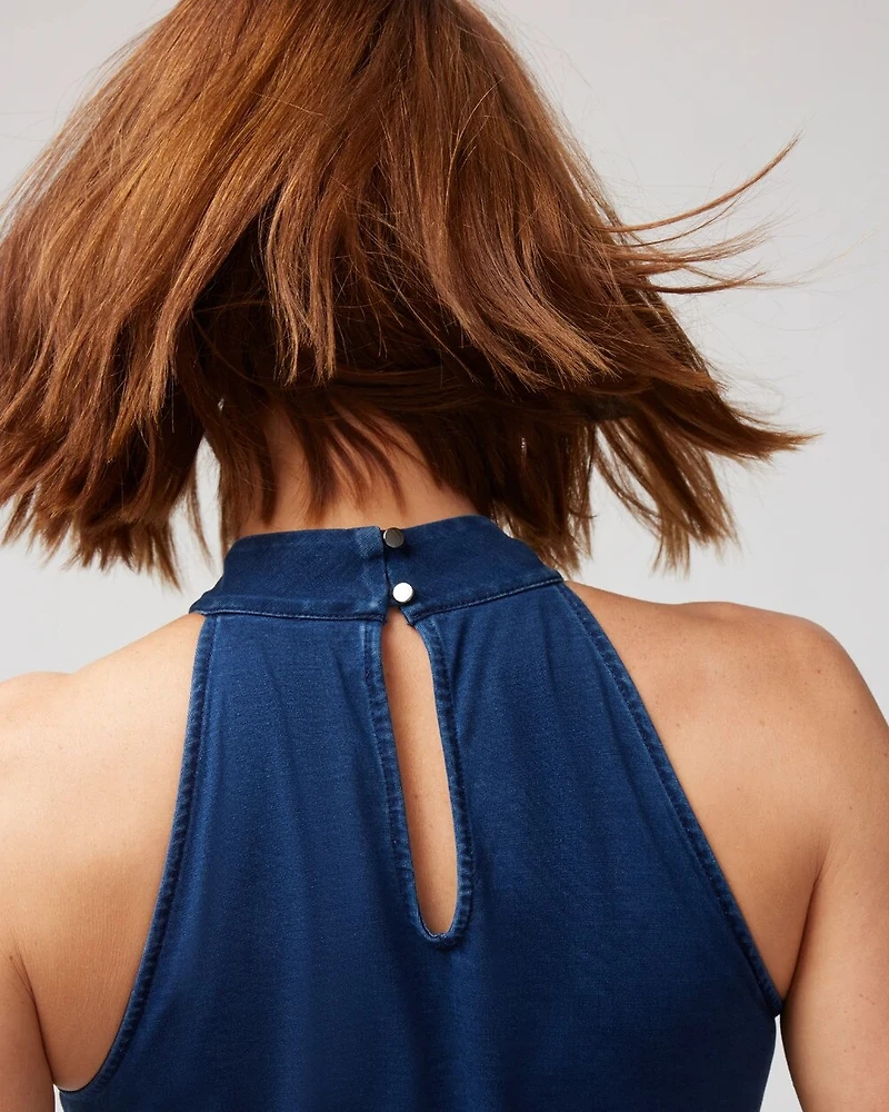 Mock Neck Halter Top