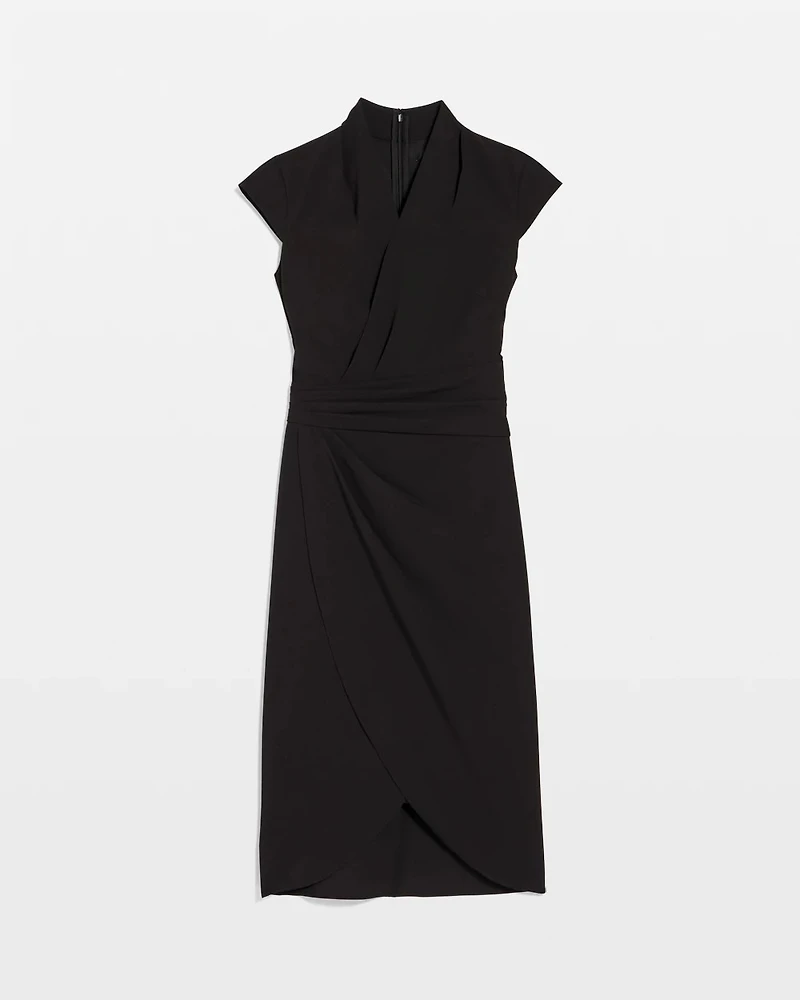 Petite Front Twist Sheath Dress