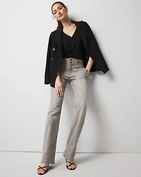 Extra High-Rise Novelty Button Bootcut Jeans