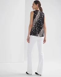 Sleeveless Ruched V-Neck Shell Top