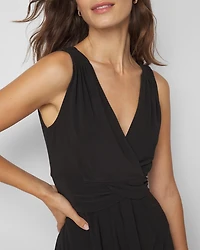 Sleeveless V-Neck Midi Dress