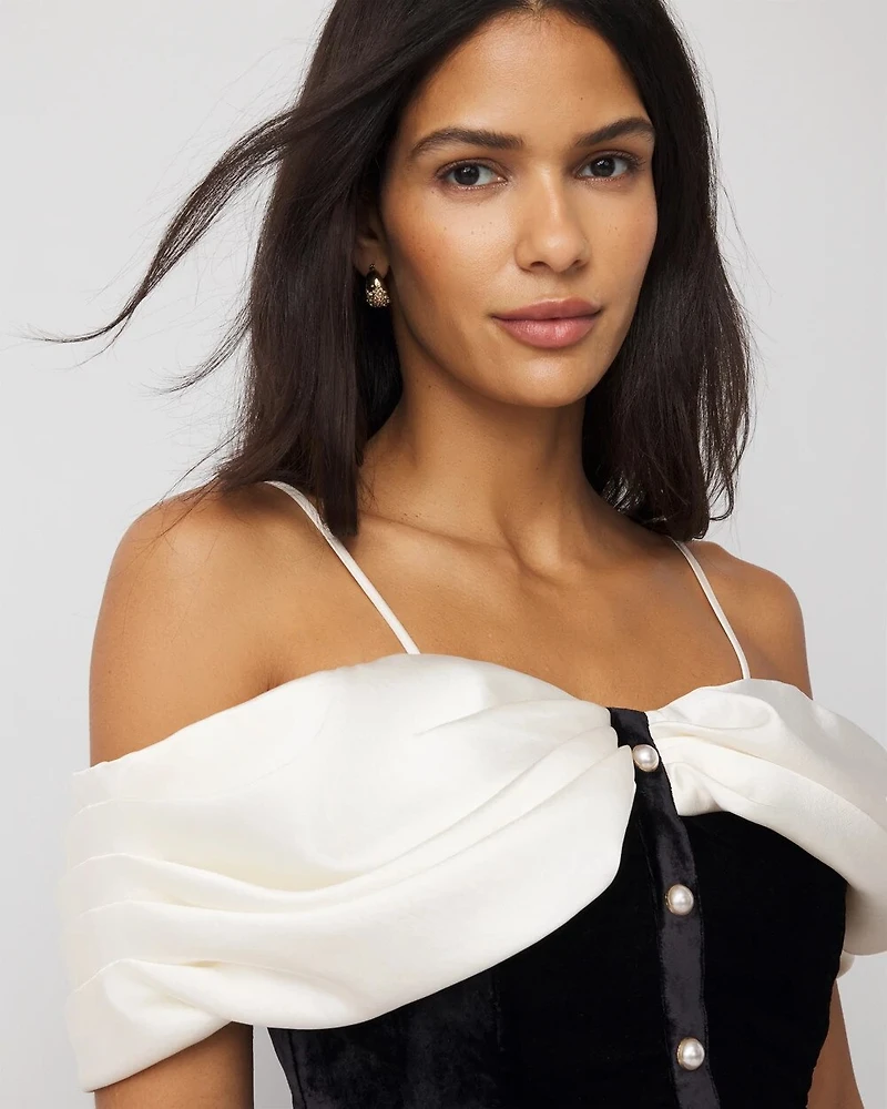 Satin + Velvet Bustier