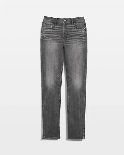 High Rise Byna Slim Jean with Slits