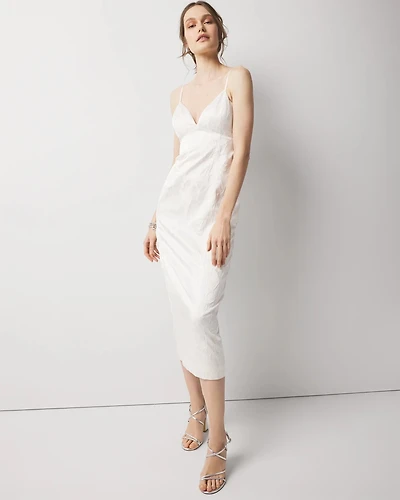 Floral Jacquard Midi Dress