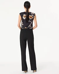 Knit Crepe High-Rise Riley Trouser