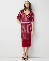 Petite Flutter Sleeve Sweater Dress