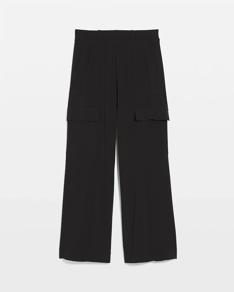 Utility Wide-Leg Jersey-Knit Pant