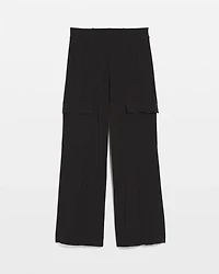 Utility Wide-Leg Jersey-Knit Pant
