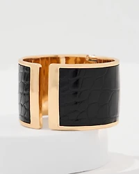 Croc Detail Hinge Bracelet