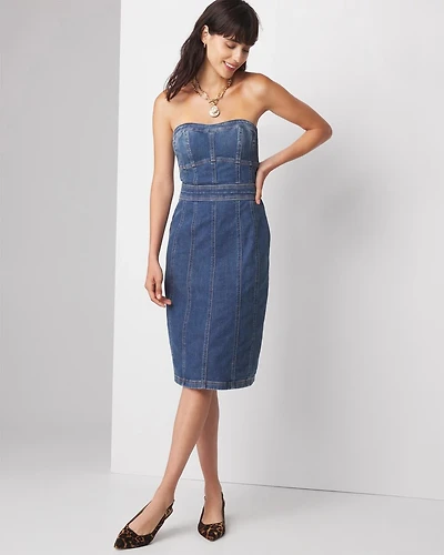Strapless Denim Dress