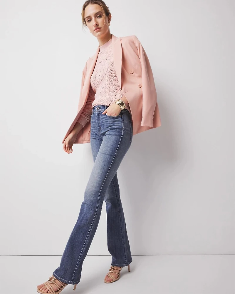 High-Rise Skinny Flare Jeans