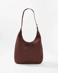 Faux Suede Shoulder Bag