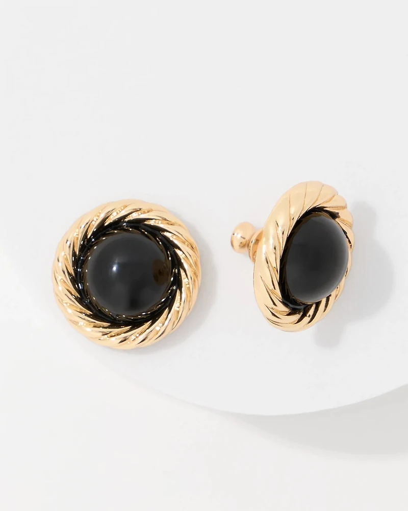 Black Stud Earrings