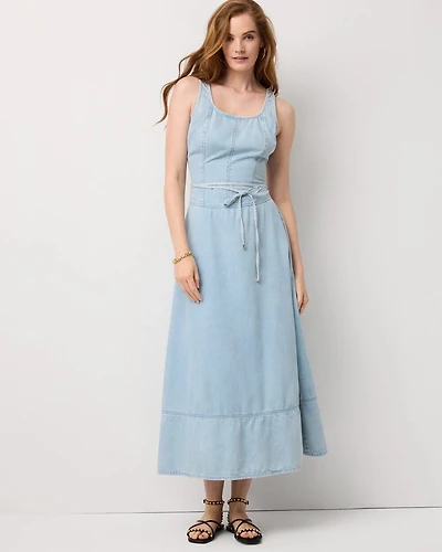 Featherweight Denim Maxi Dress
