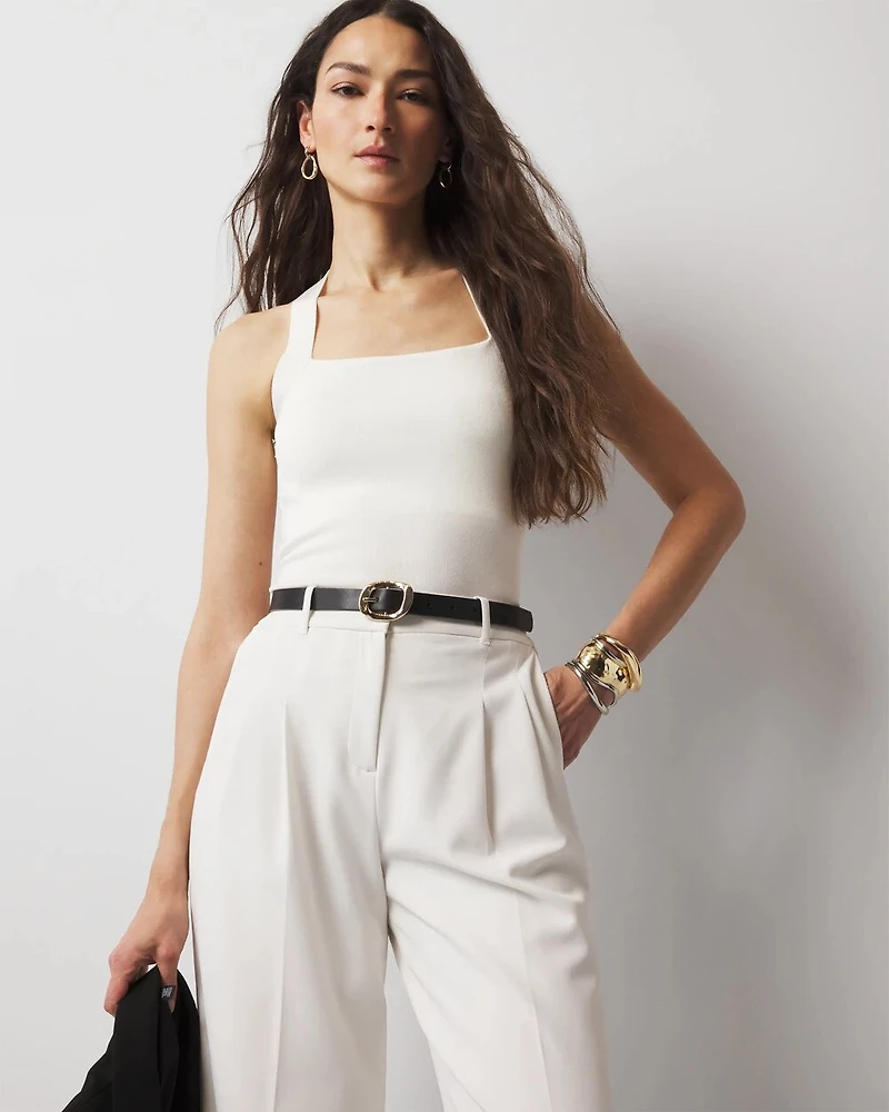 WHBM FORME™ Sculpt Stretch Sweater Halter Top