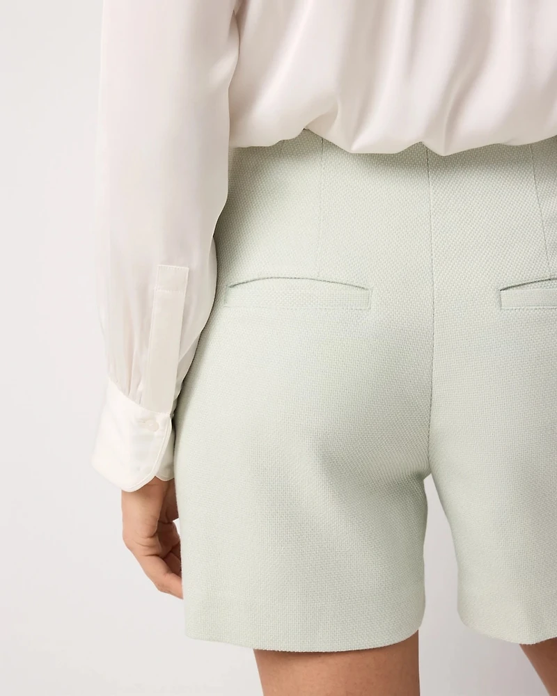 Pintuck High Rise Tailored Short