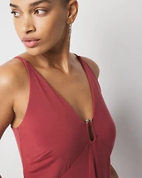 Petite Hardware Jersey Maxi Dress