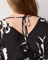 3/4 Sleeve Smocked Waist Kimono