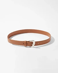 Sculptured Buckle Denim Belt