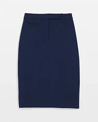 Luxe Stretch Extended Tab Pencil Skirt
