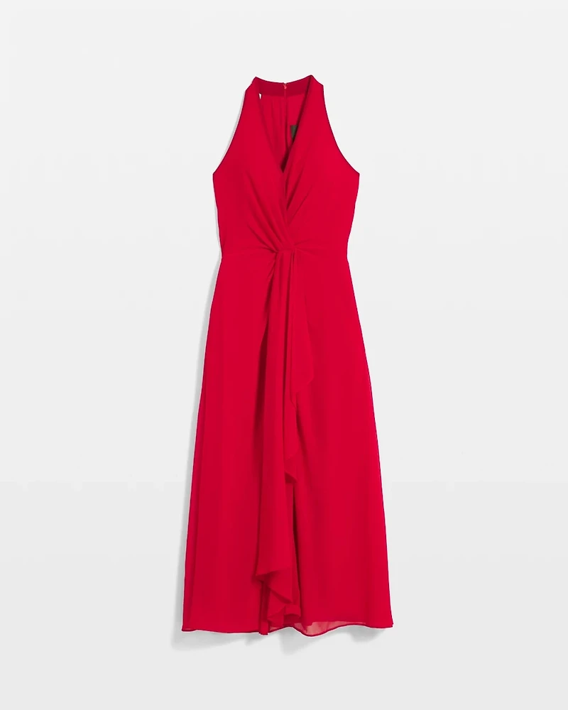 Sleeveless Chiffon Ruffle Dress