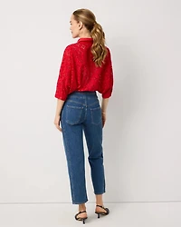 Extra High-Rise Straight Cropped Jean