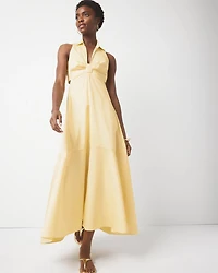 Cut-Out Collared Dress