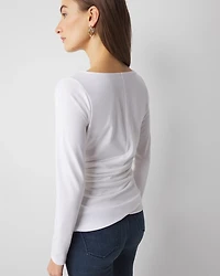 Wrap Front Crewneck Tee