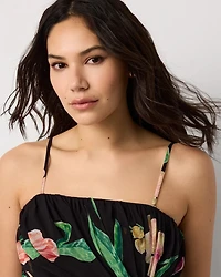 Draped Chiffon Bustier