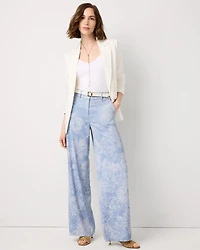 Floral High-Rise Wide Leg Pant