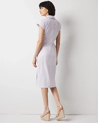 Short Sleeve Button Detail Dress