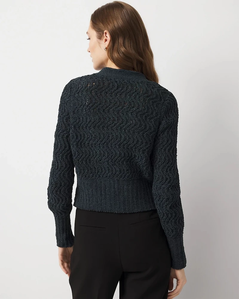 Metallic Chenille Cardigan