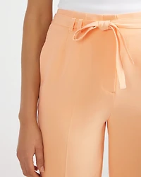 Belted Tapered Ankle Fluid Pant