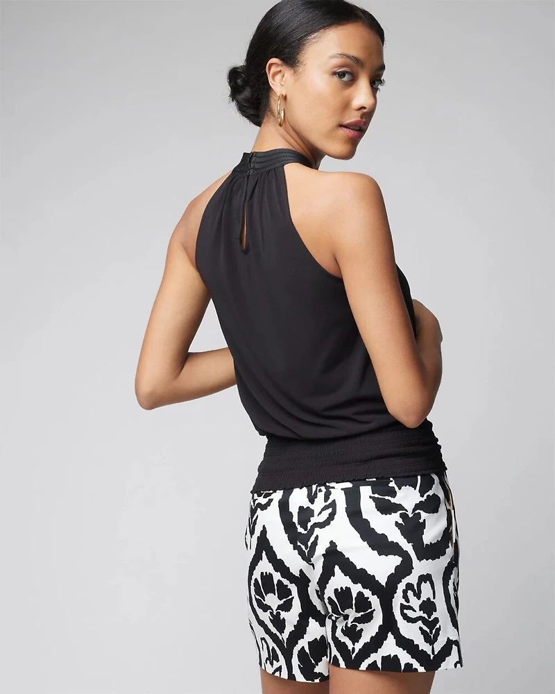 Cross-Front Matte Jersey Halter