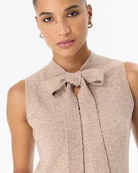 Tie-Neck Sleeveless Sweater Tank