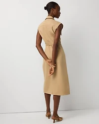 Belted Midi Shirt Dress