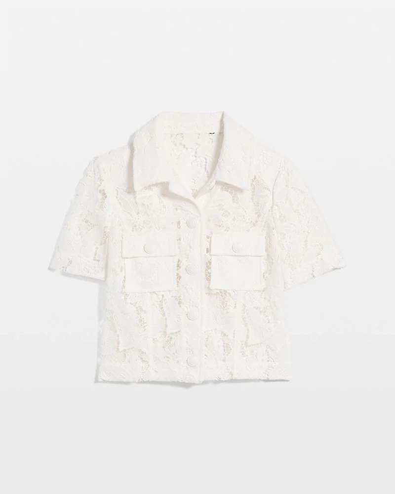Short Sleeve Lace Jacket