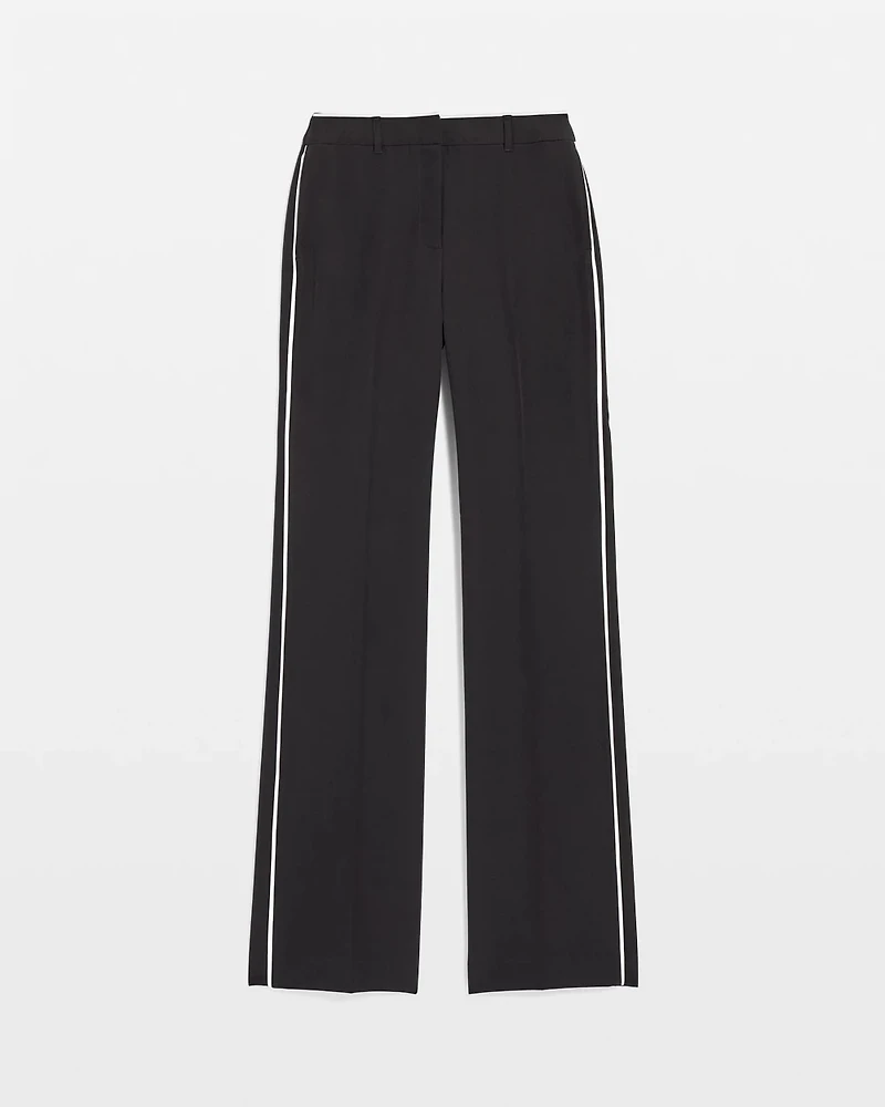 High-Rise Relaxed Trouser with Piping