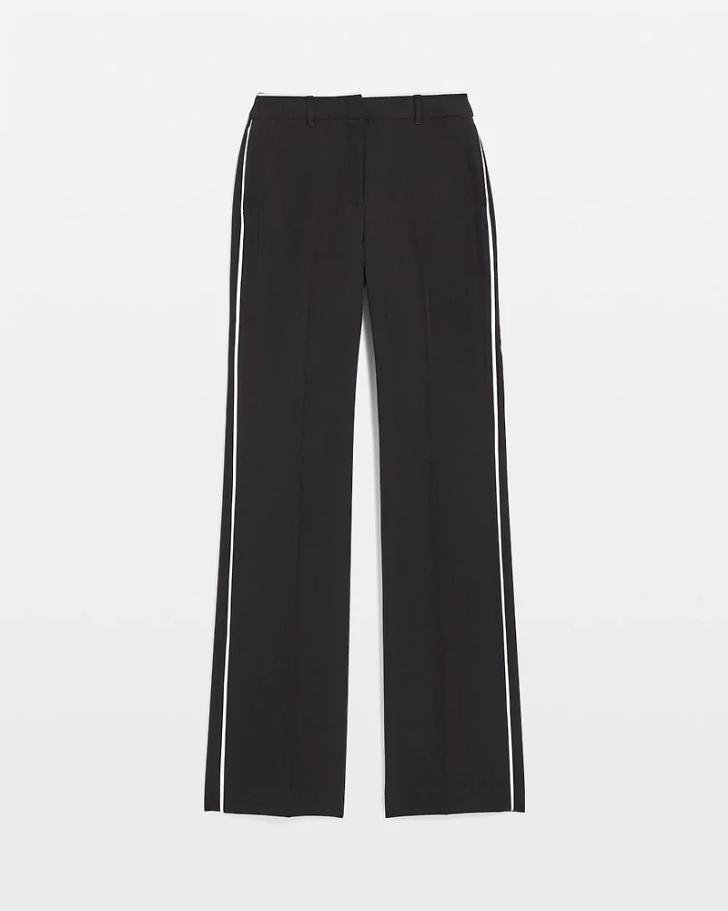 High-Rise Relaxed Trouser with Piping