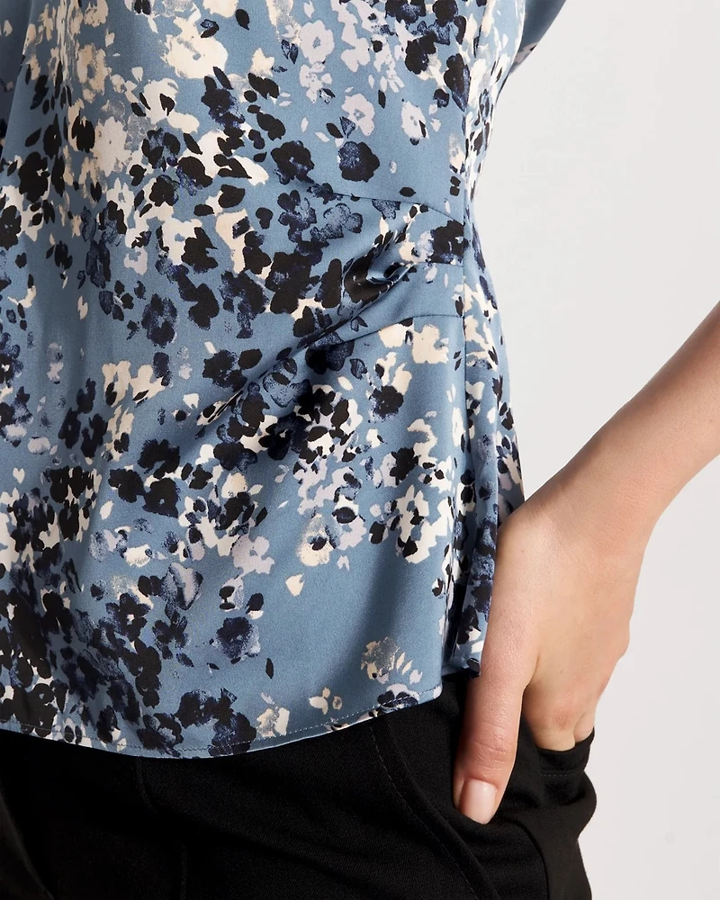Satin V-Neck Shell