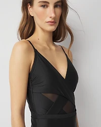 Mesh Inset One-Piece Swimsuit
